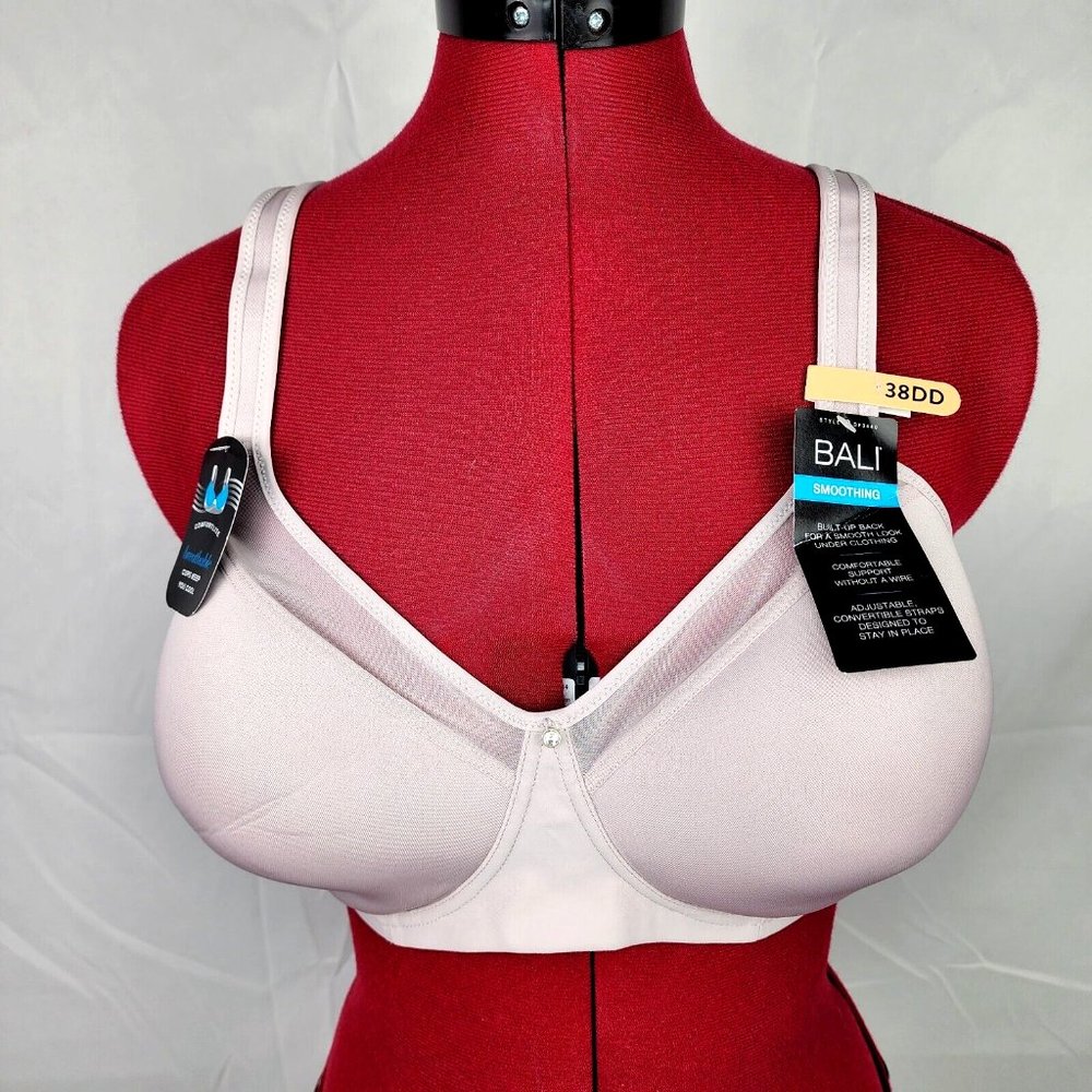 Bali Lilac Purple Demi Comfortlite Breathable Soft Cup Wireless Bra - 38DD - NWT